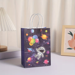 6pcs Spaceman Theme Party Supplies Candy Bag Birthday Gift Wrapping Bags