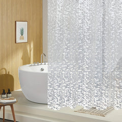 Waterproof 3D Shower Curtain with Metal Grommet, Thickened Fabric