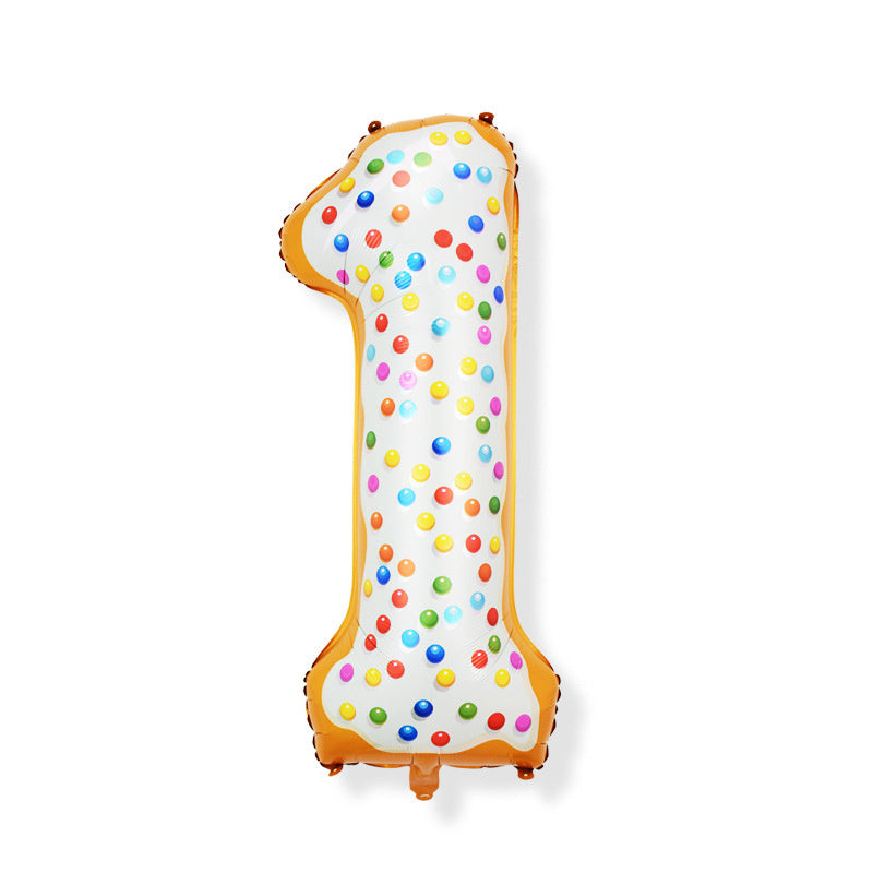 1pc Animal Number Aluminum Balloon Gift