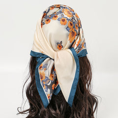 Vintage Head Scarf Bandana Silk Scarf Small Hairband Square Scarf
