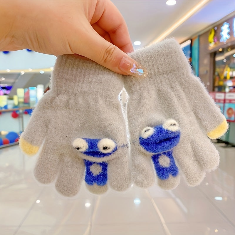 Plush Warm Gloves for Boys & Girls, Up to 4 Years Old