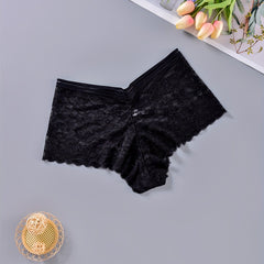 Floral Lace Striped High Waisted Underwear