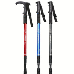 Outdoor Aluminium Trekking Pole Folding Crutch Stick