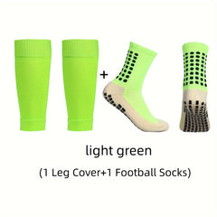 Men's Nylon Blend Breathable Fitness Shin Guards Anti Slip Socks