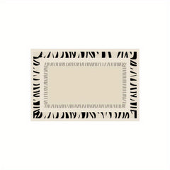 Modern Line Pattern Faux Cashmere Mat Non Slip Floor Rug