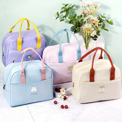Macaron Insulation Bag Portable Aluminum Foil Meal Lunch Bag for School and Work