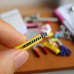 1:12 Dollhouse Stationery Set with Mini Notebook and Thumbtack