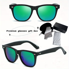 Polarized Sunglasses Retro Mirror Lens UV400 Protection