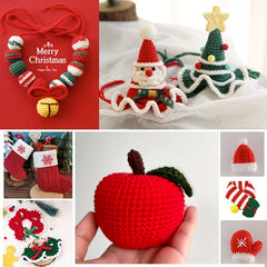 6pcs 6 Strand Soft Yarn for Crochet Projects - Christmas Halloween