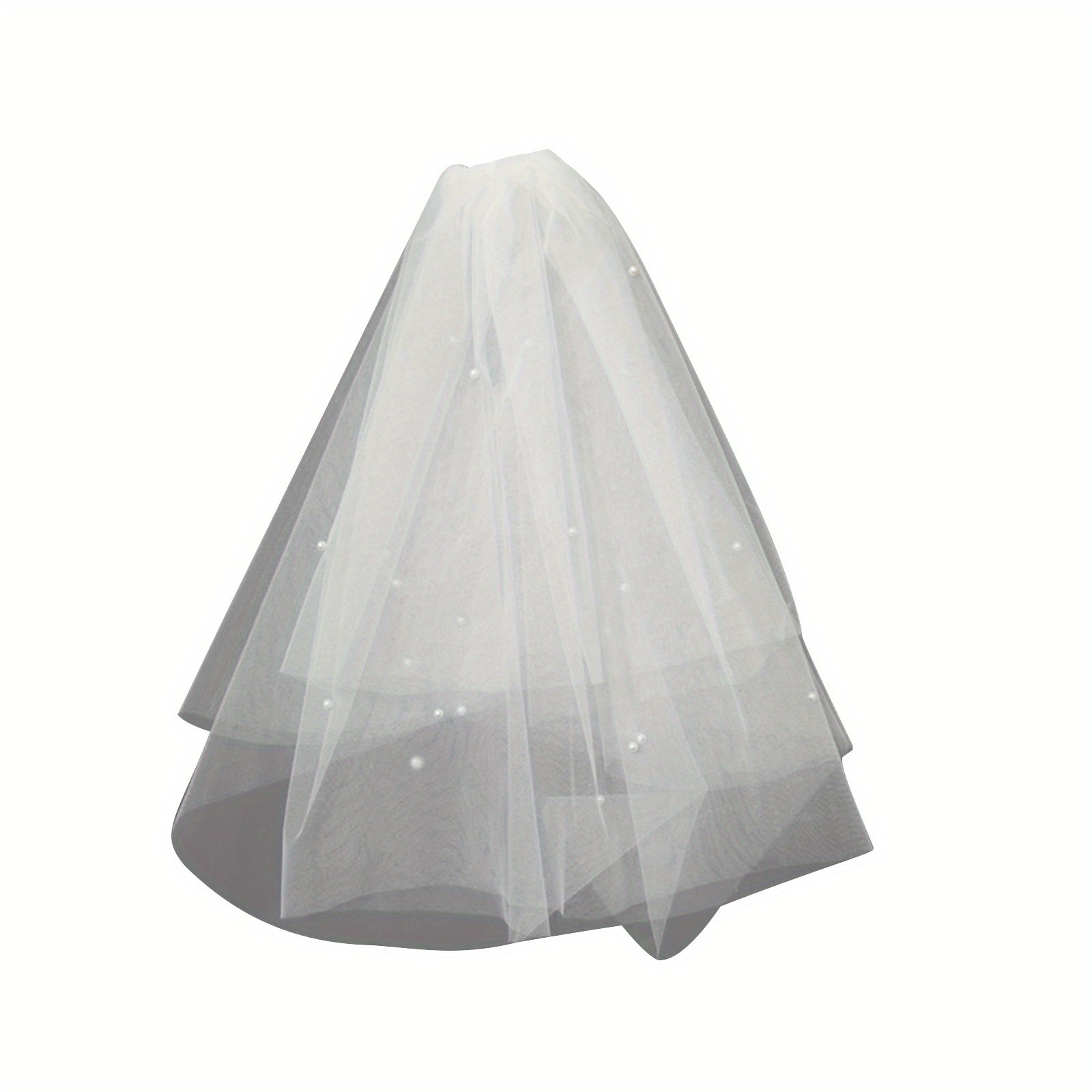 Flowing Double Layer Wedding Veil Classic Bridal Headpiece