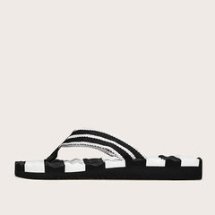 Men's Striped Flip Flops Arch Support Summer Comfortable Non Slip Thong Sandals