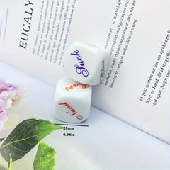 2pcs 25mm English Party Game Dice Couple Game Dice