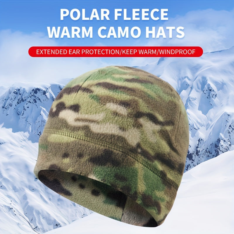 Outdoor Warm Cap With Fleece & Full Face Mask for Army Tactical Use