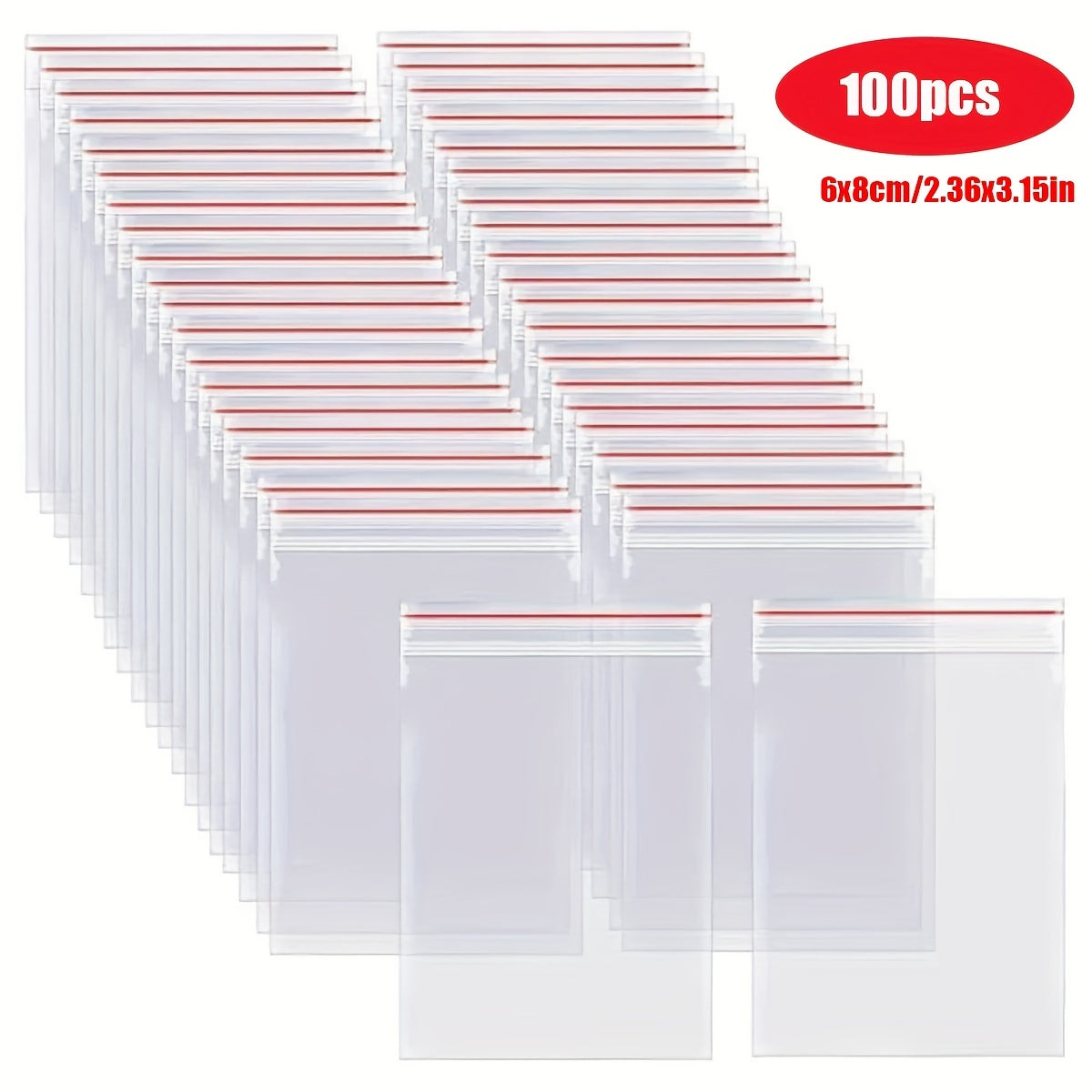 100pcs Self-Sealing Bag for 5D Diamond Painting DIY