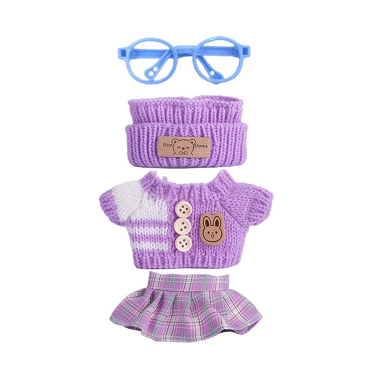 Doll Clothes Accessories Set for 6-9 Inch Dolls, Fashionable Toy for Children