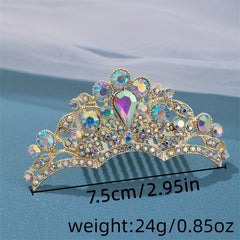 Rhinestone Crown Hair Comb for Girls