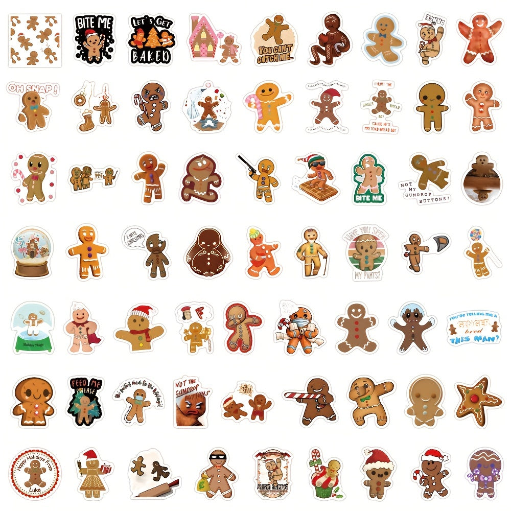 60pcs Christmas Crafts Kits For Kids DIY Gingerbread Ornaments Kit