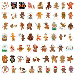 60pcs Christmas Crafts Kits For Kids DIY Gingerbread Ornaments Kit