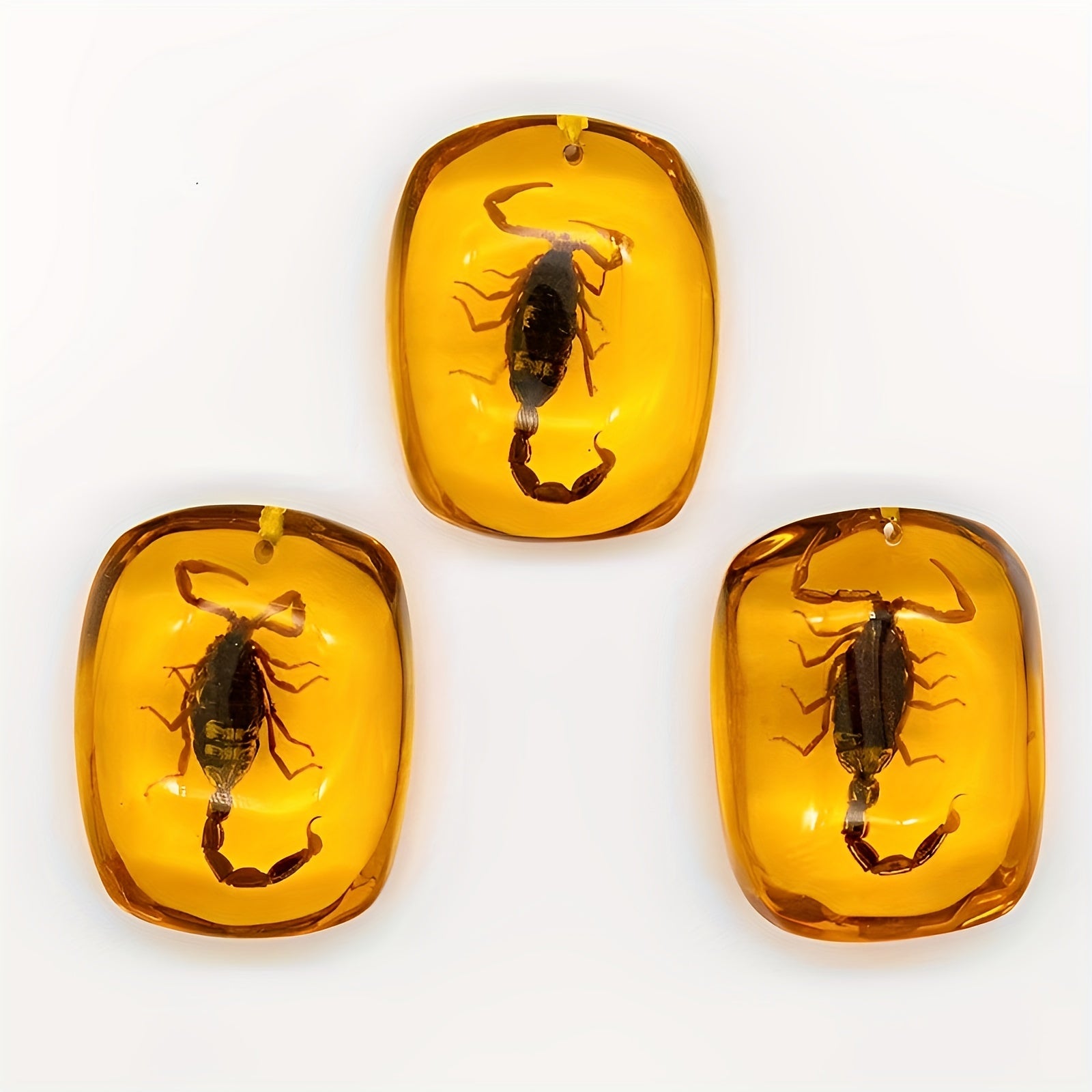 Resin Artificial Amber Pendant Necklace