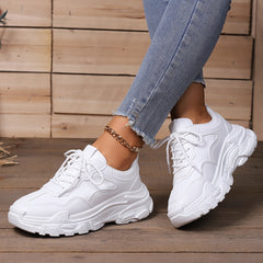 Comfortable Casual Women's Skateboard Shoes Non slip Chunky Sneakers