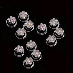 Crystal Faux Pearl Hair Ring Wedding Head Jewelry