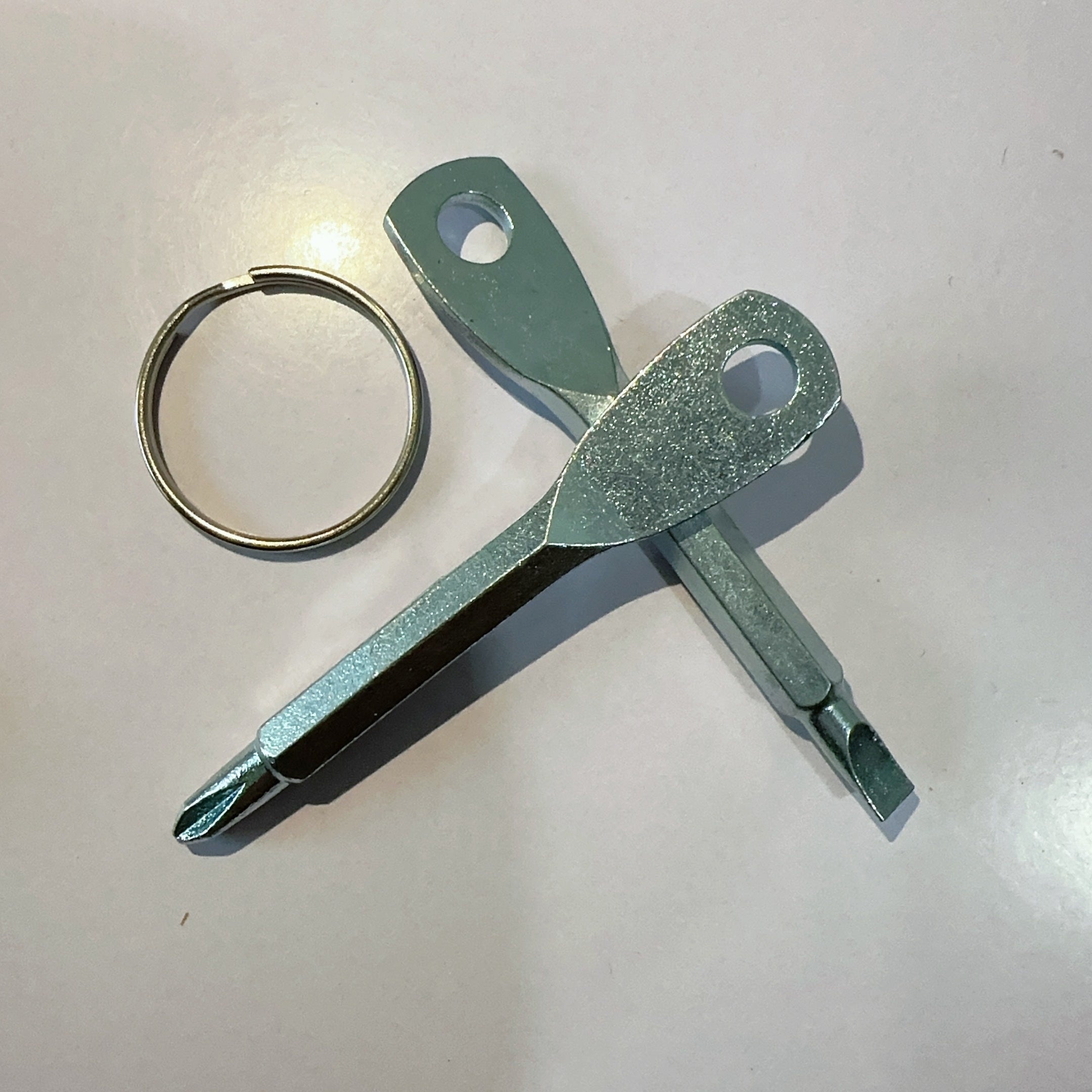 Slotted Cross Screwdriver Keychain for Camping Hiking Bag