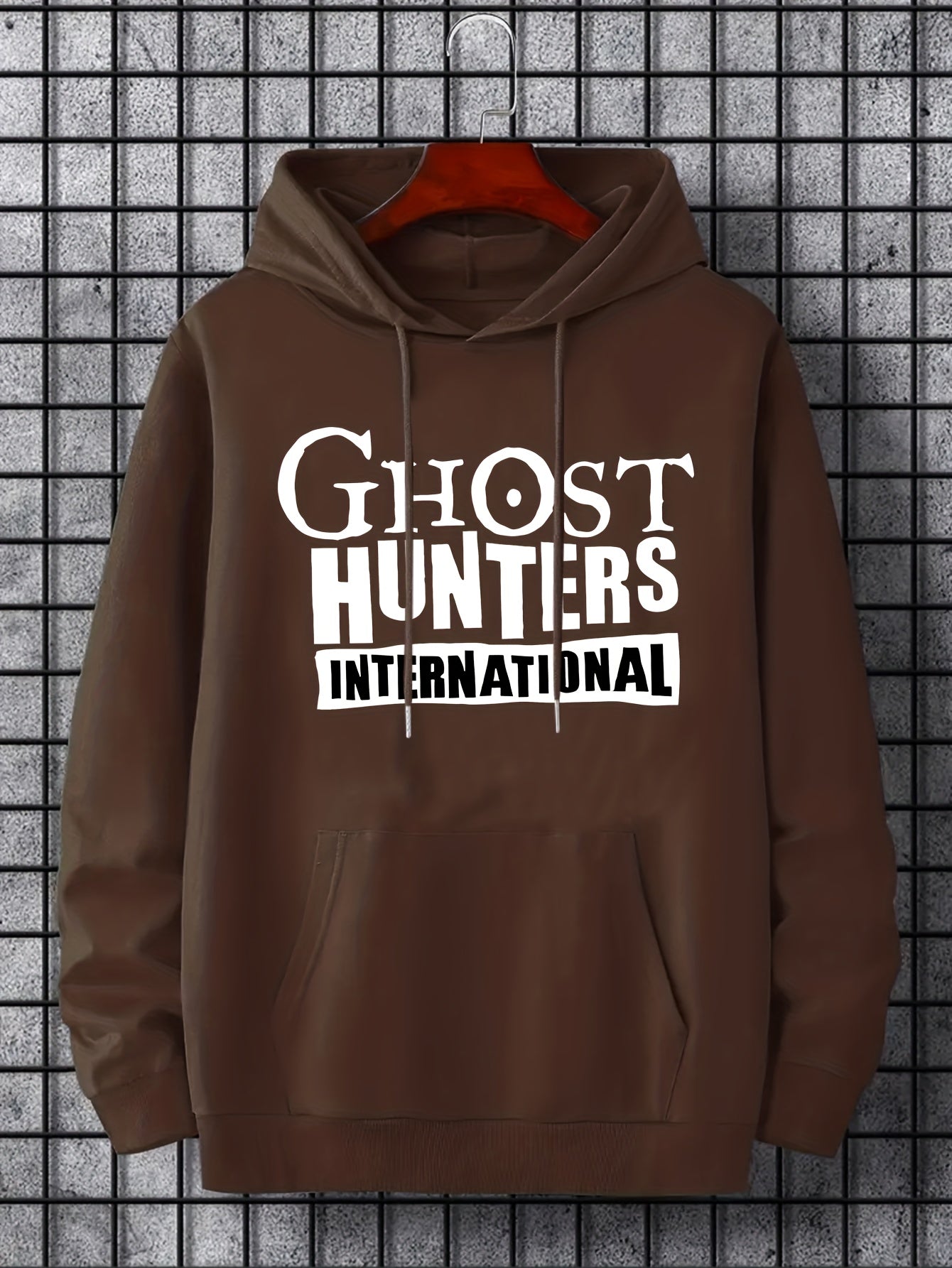 GHOST HUNTER Hoodie Men's Casual Graphic Pullover Hooded Sweatshirt