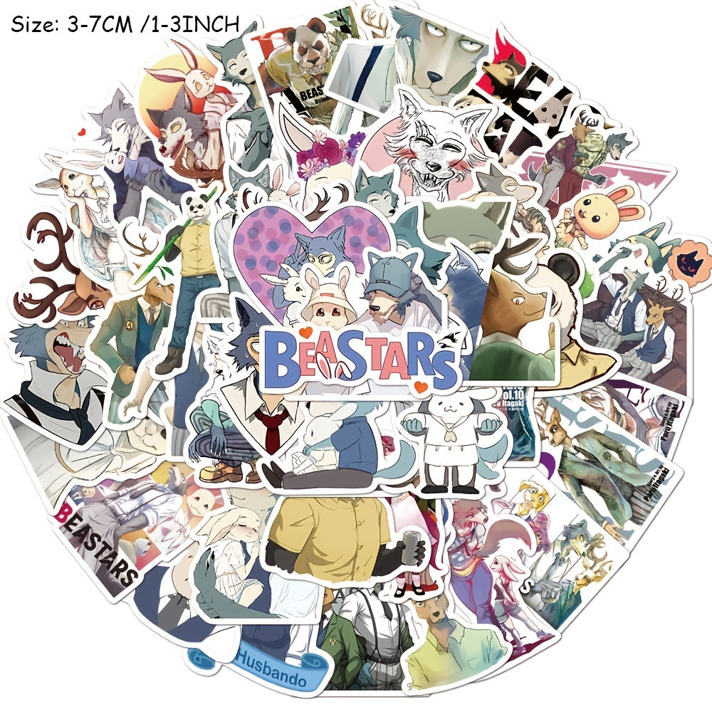 50pcs BEASTARS Cartoon Waterproof Graffiti Stickers DIY Materials