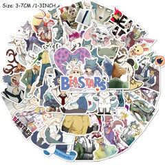 50pcs BEASTARS Cartoon Waterproof Graffiti Stickers DIY Materials