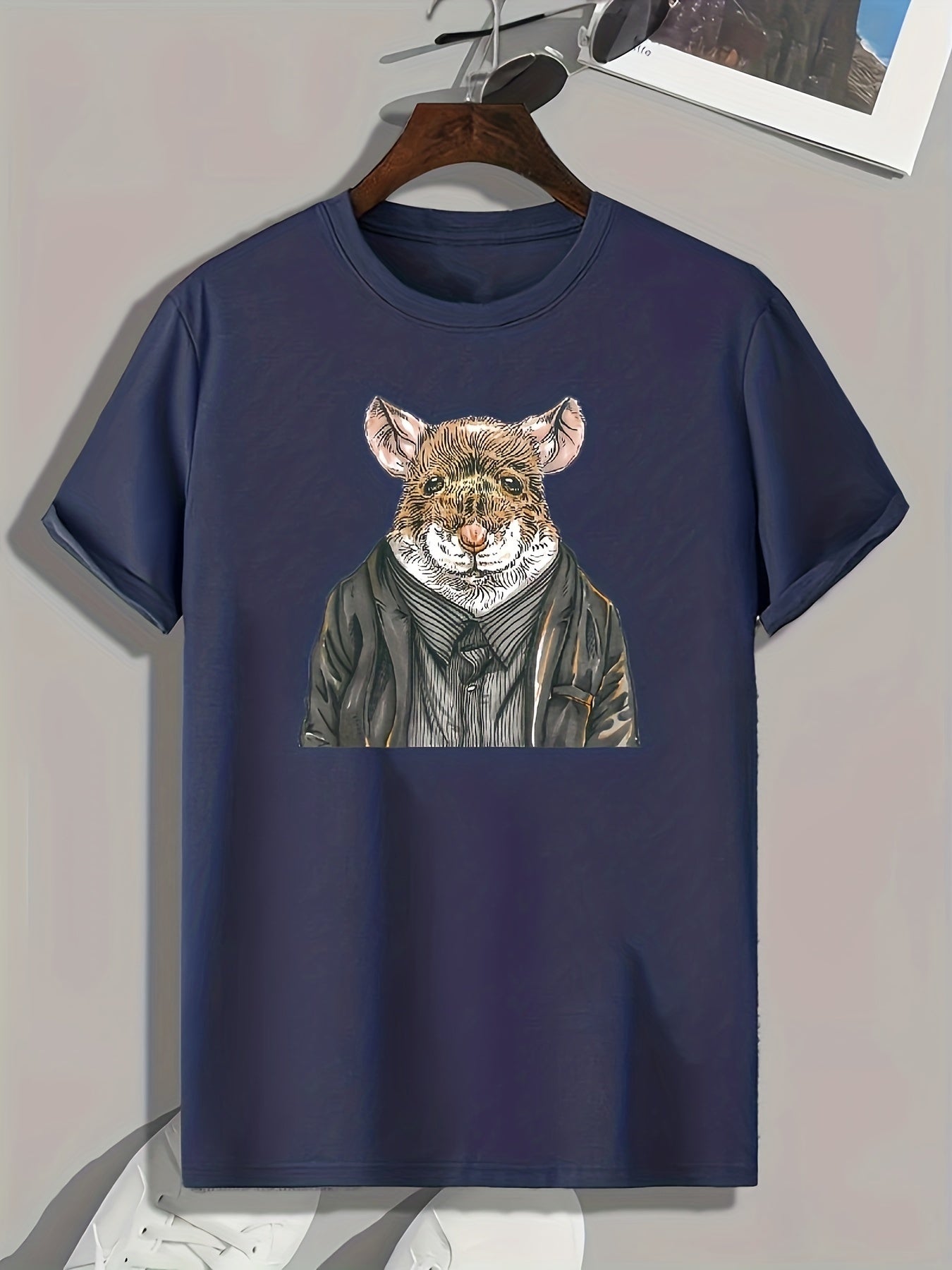 Rat Print Men's Graphic T shirt Casual Comfy Tees For Summer