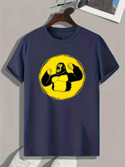 Chimpanzee Print Men's Graphic T shirt Casual Comfy Tees
