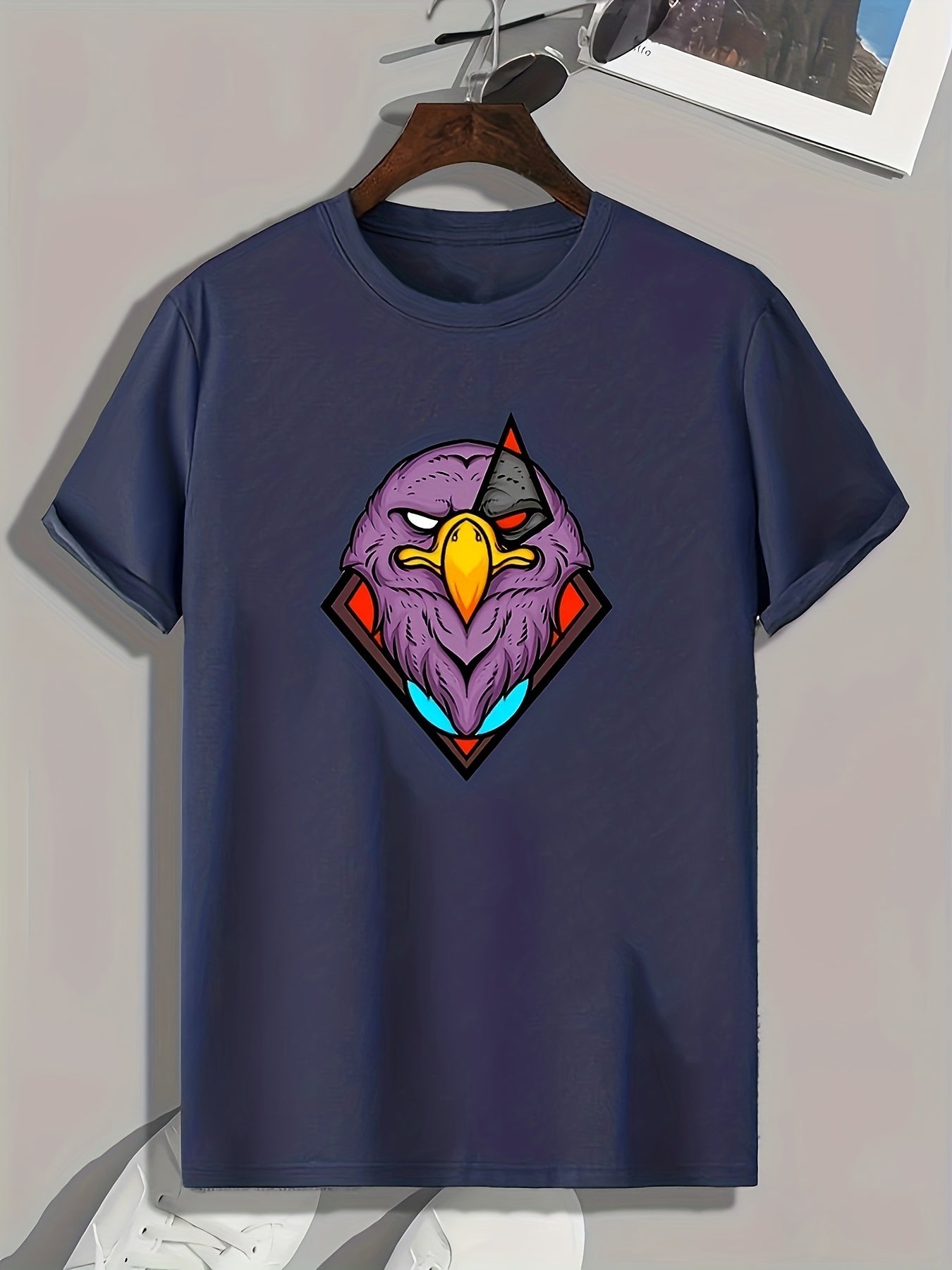 Eagle Head Print Men's Graphic T shirt Casual Comfy Tees For Summer