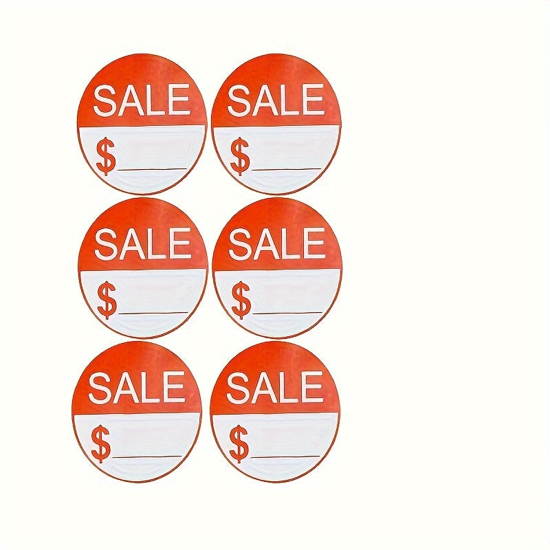 120PCS Red Circle Sales Stickers 5.08cm Round Labels Self Adhesive