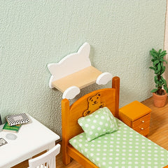 1/12 Dollhouse Mini Wall Storage Shelf Organizer Furniture Decor