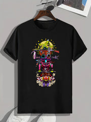 Graffiti Print Men's Graphic T shirt Casual Comfy Tees For Summer Mens Clothing