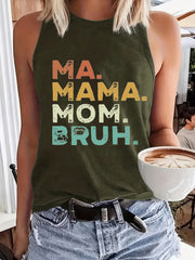 Sleeveless Letter Print Tank Top for Women