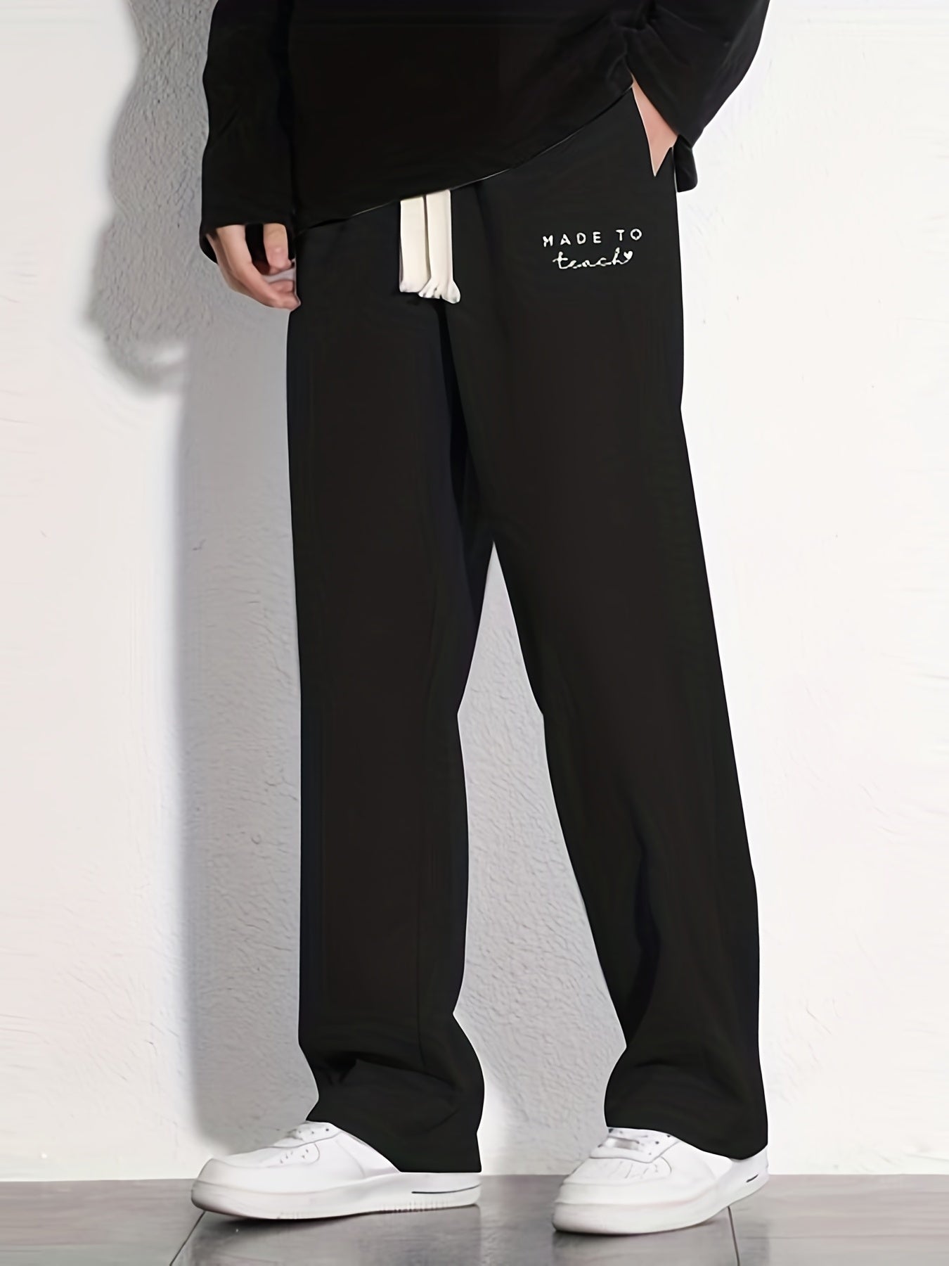 Casual Cotton Loose Fit Drawstring Pants Men's Spring Summer Outdoor