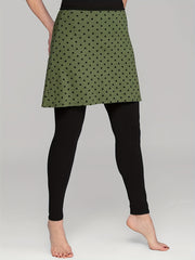 Polka Dot High Rise Stretch Skirted Pants