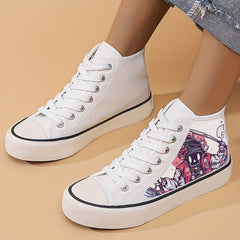 Girl's High Top Cartoon Skate Shoes Comfy Non Slip Sneakers