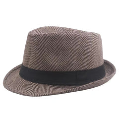 Stylish Men's Wide Brim Fedora with Sun Protection