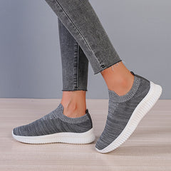 Women's Knitted Slip On Socks Shoes Breathable Mesh Running Shoes