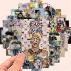 50pcs Modern Art Magazine Cover Stickers Decals for Laptops, Phones, Guitars