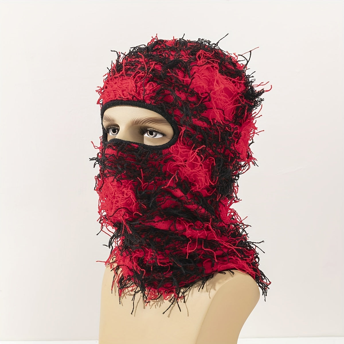 Y2K Camo Balaclava Ski Mask - Full Cover Knit Headgear for Men Women