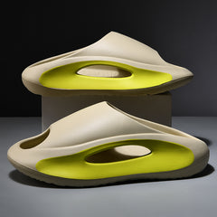 Men Cloud Slides Pillow Slippers Lightweight Open Toe Shoes