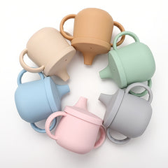 Kids Silicone Leak-proof Learning Drinking Cup