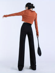 High Waist Wide Leg Jeans Loose Fit