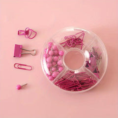 Colorful Long Tail Clip Set Office Stationery Push Pin Grid Clip