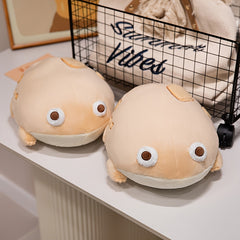 Peach Frog Plush Toy 9.4" Soft & Cuddly Frog w/ Large Eyes & Belly