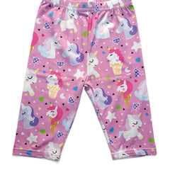 Girls' Unicorn Graphic Shorts Leggings For Summer Dance Bike Shorts