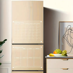 2pcs Transparent Magnetic Refrigerator Board Calendars
